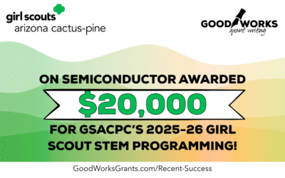 Corporate Grant for Girl Scouts—Arizona Cactus-Pine Council